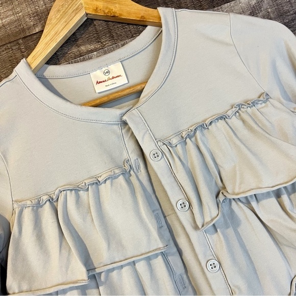 Hanna Andersson Grey Tiered Ruffle Cardigan - Picture 5 of 5